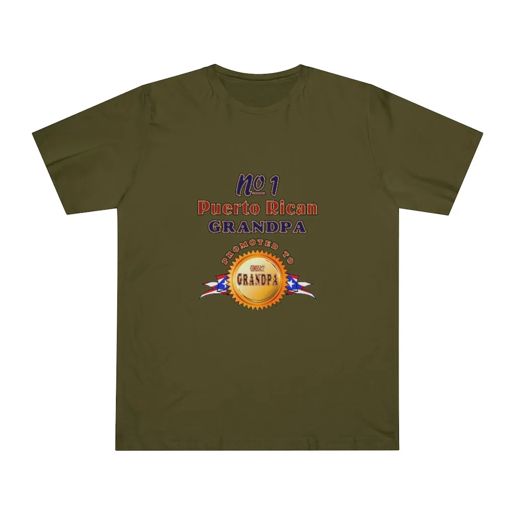 #1 Grandpa Promoted To Great Grandpa Deluxe T-shirt