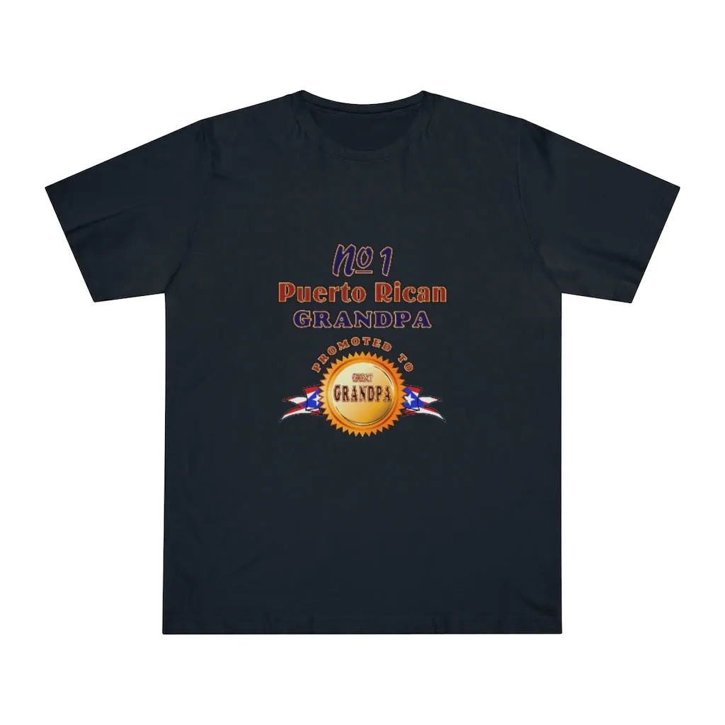 #1 Grandpa Promoted To Great Grandpa Deluxe T-shirt