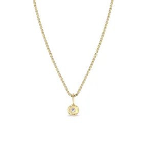 14k Diamond Nugget Box Chain Necklace