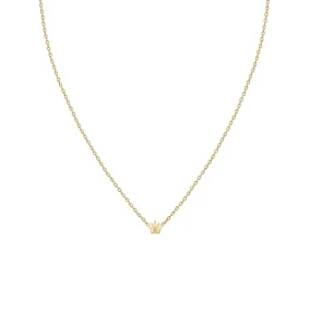 14k Itty Bitty Diamond Crown Necklace