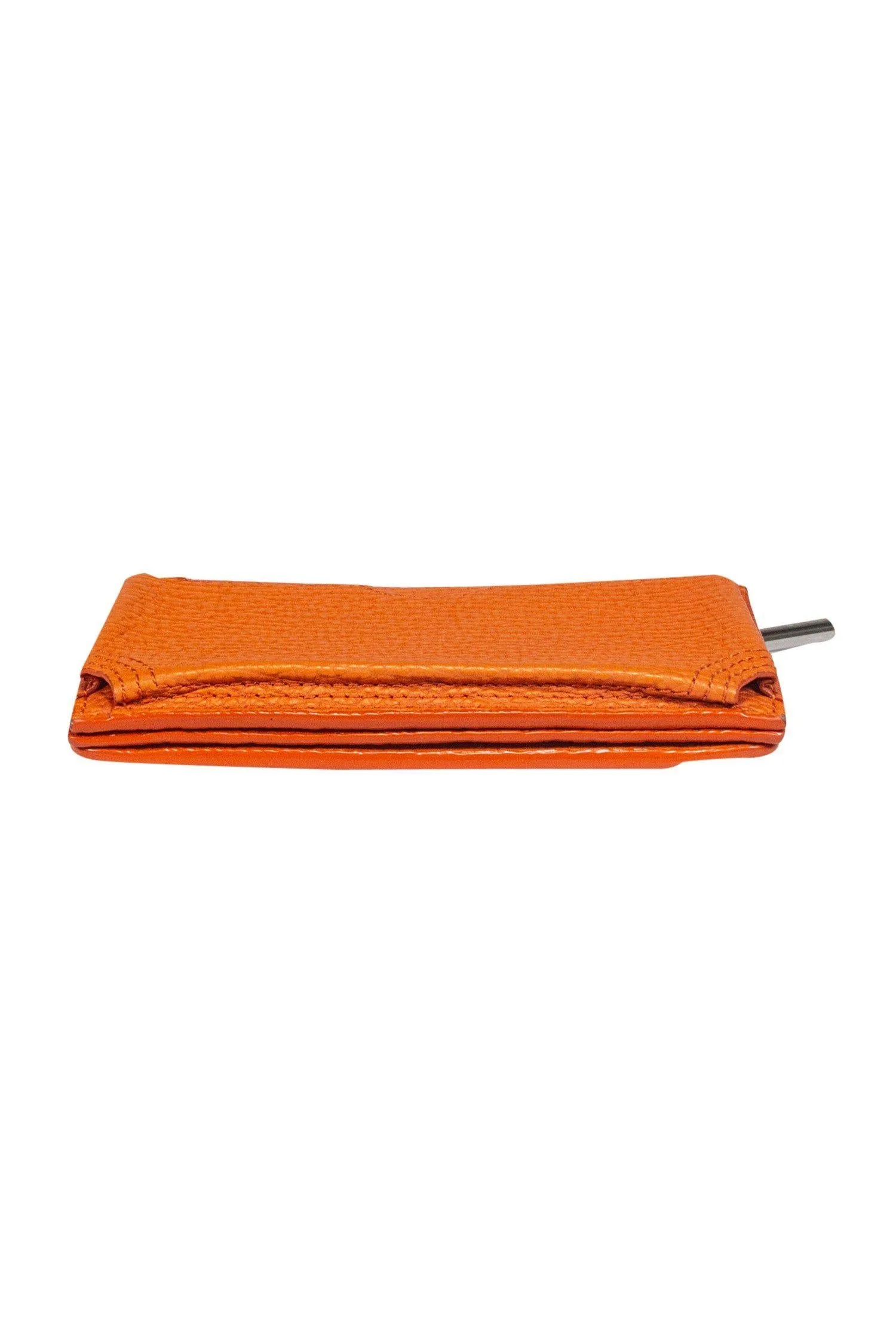 3.1 Phillip Lim - Orange Pebbled Leather Compact Wallet