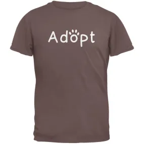 Adopt Cat Dog Paw Chestnut Adult T-Shirt