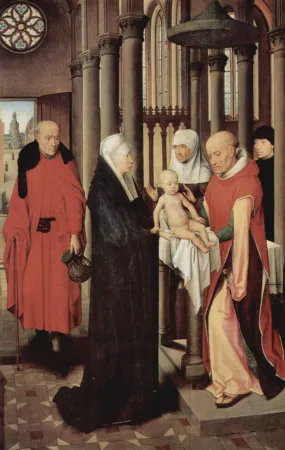 Adoration of the Magi: Right wing of triptych, depicting the Presentation in the Temple, c.1470-72 (oil on panel)