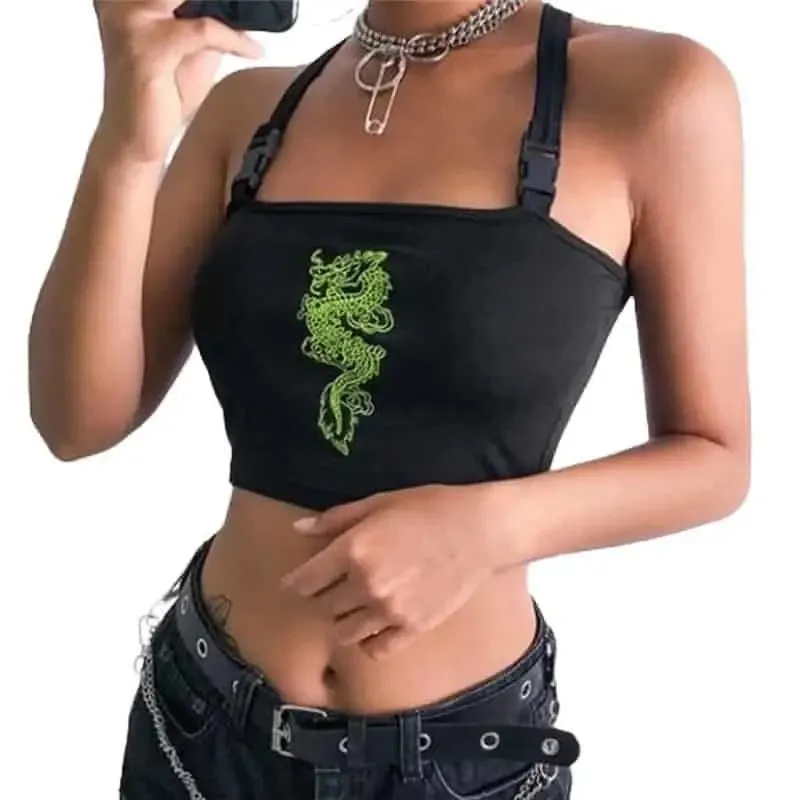 Aesthetic Dragon Crop Top