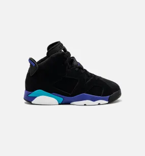 Air Jordan 6 Retro Aqua Preschool Lifestyle Shoe - Black/Aquatone/Bright Concord