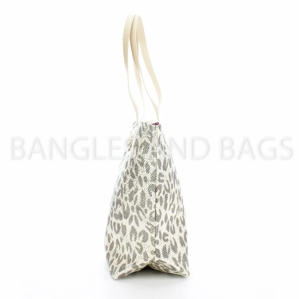 Alex Metallic Tote Cheetah - Silver