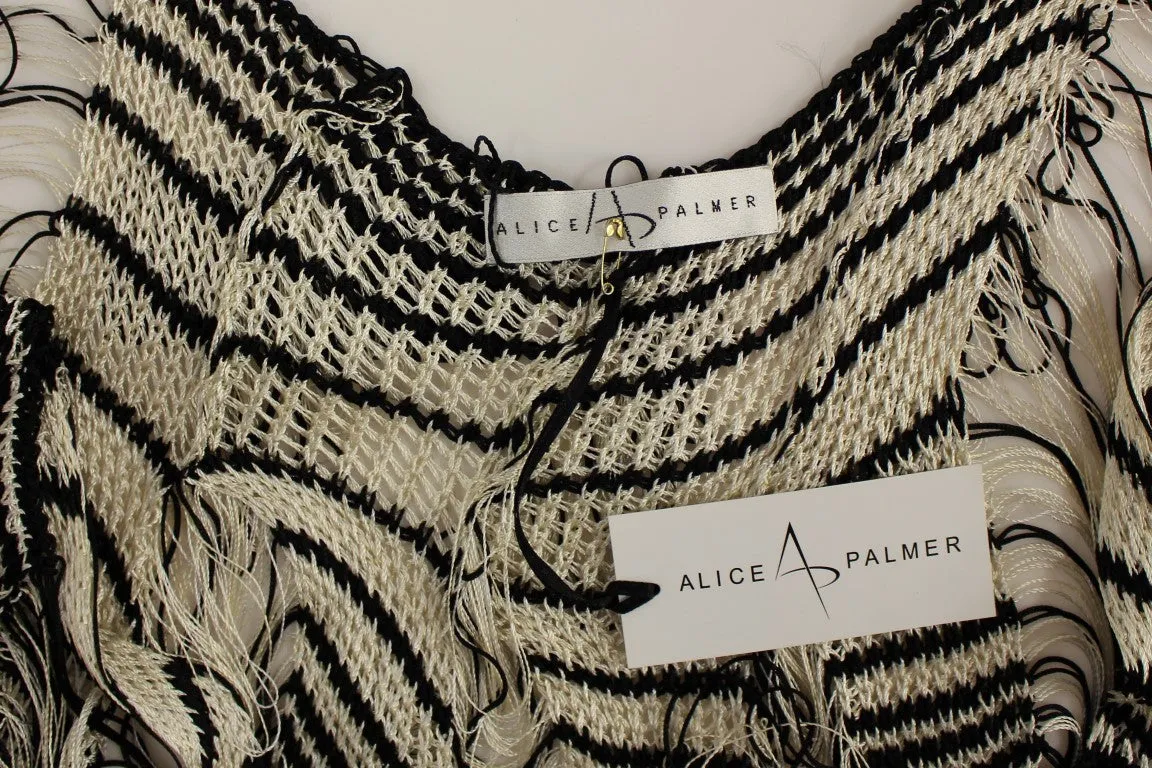 Alice Palmer Black and White Knitted Artisan Women's Dress