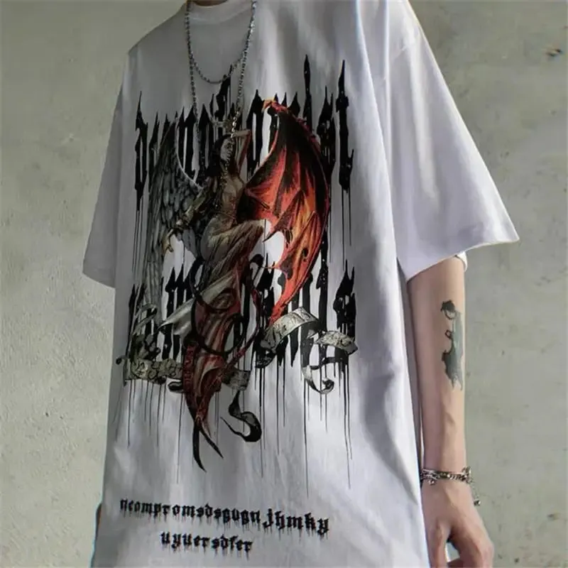 Anime Japan Style Gothic Oversized T-Shirts