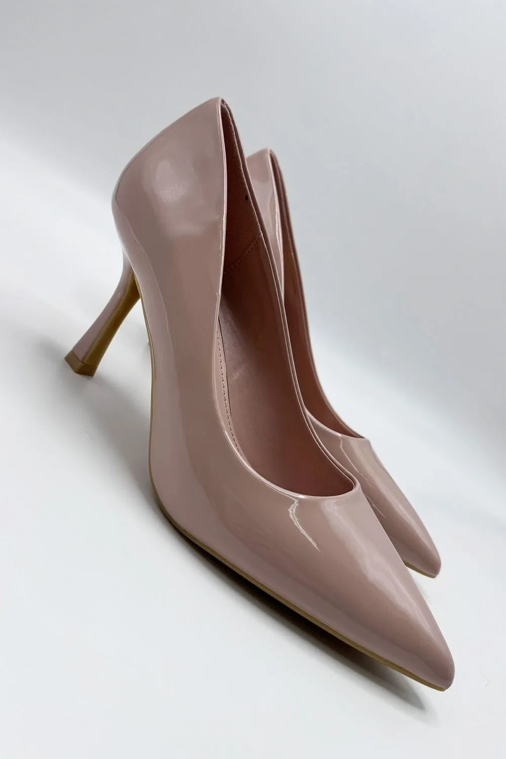 Aradia Mid Court Shoe Heels in Beige