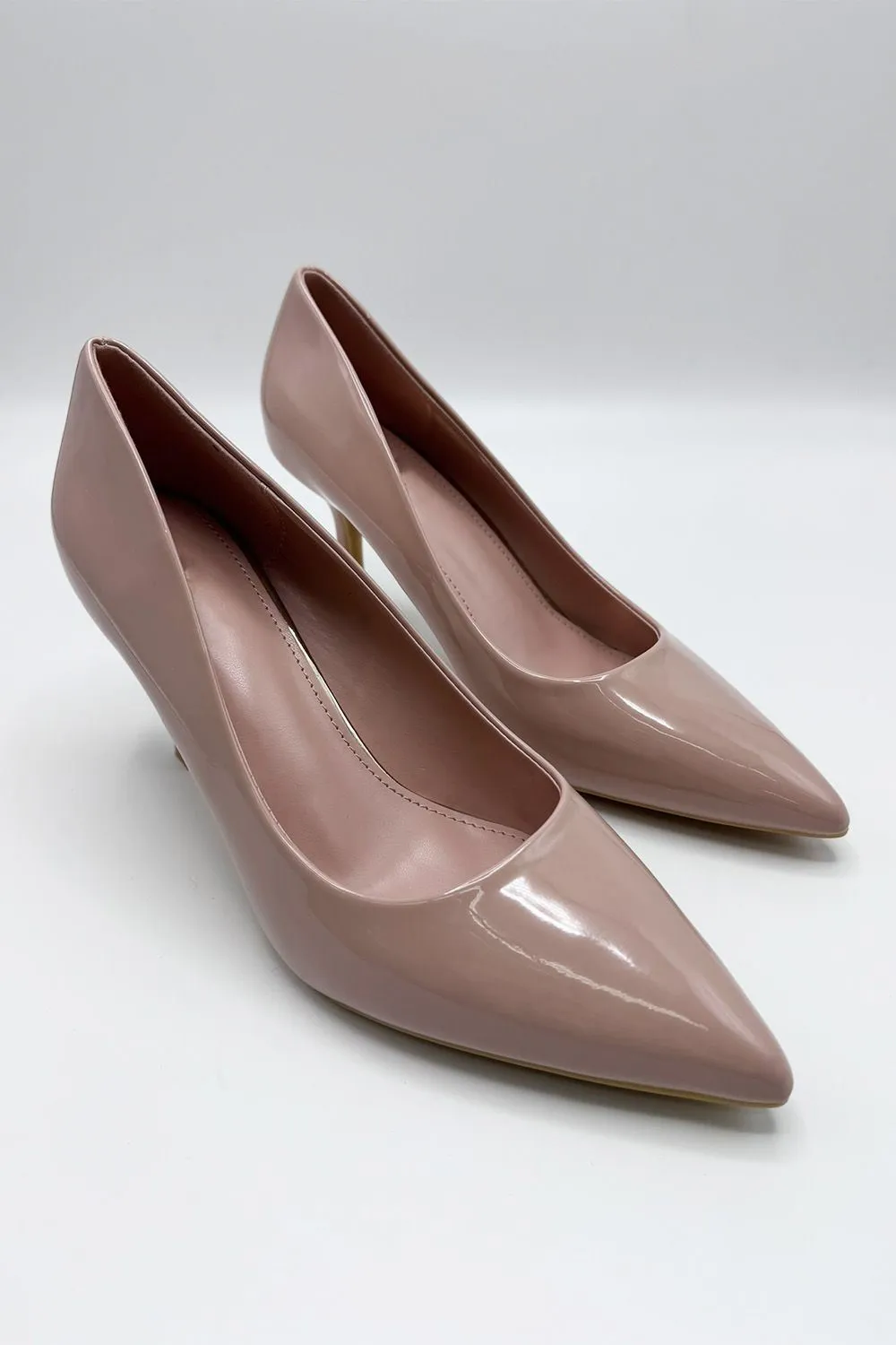 Aradia Mid Court Shoe Heels in Beige