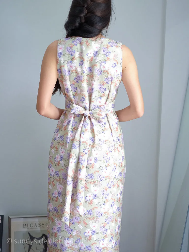 Arya Midi Dress - floral garden