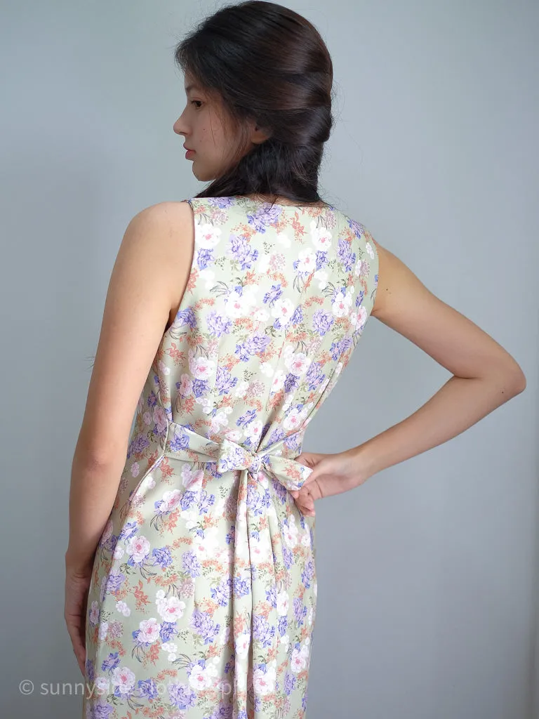 Arya Midi Dress - floral garden