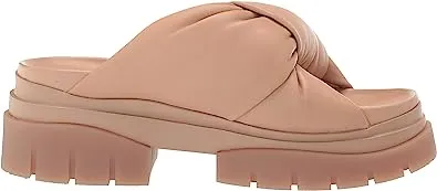 Ash Shilo Skin Nude Knotted Slip On Open Lug Sole Slide Mule Platform Sandals