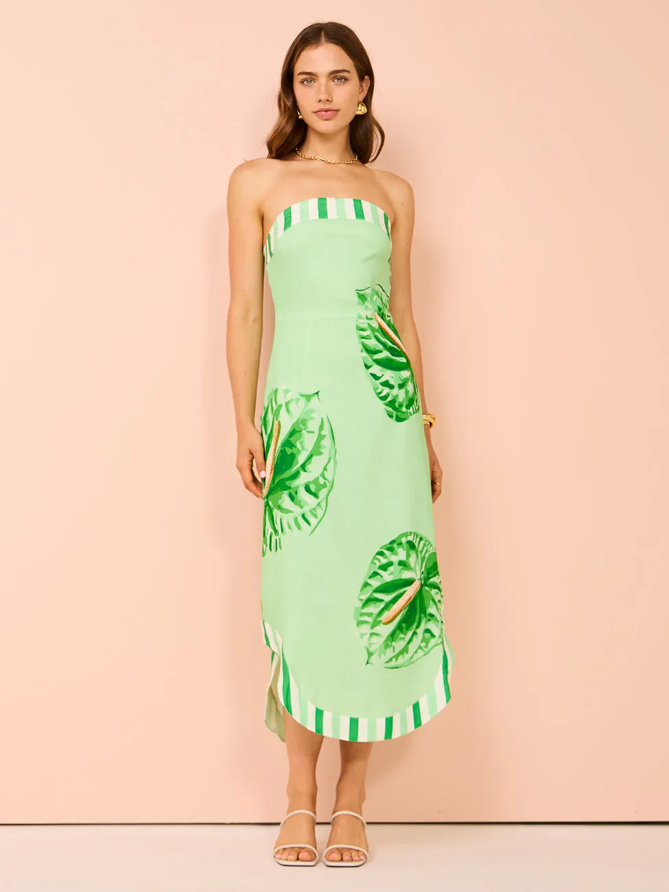 Aston Studio Maeve Dress in Midori Anthurium