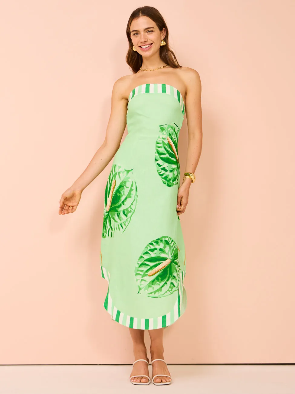 Aston Studio Maeve Dress in Midori Anthurium