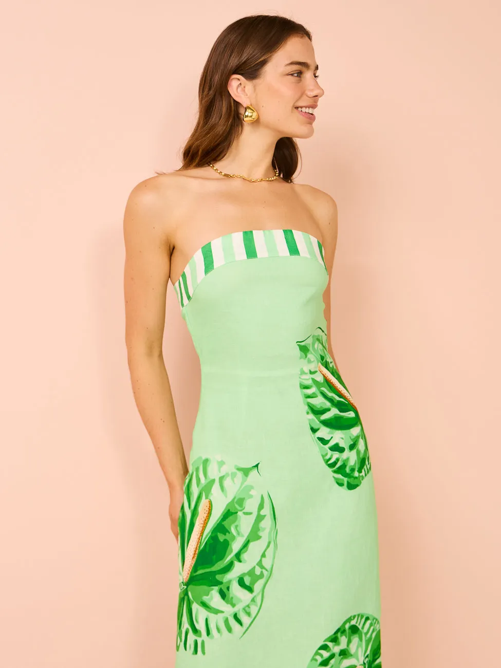 Aston Studio Maeve Dress in Midori Anthurium