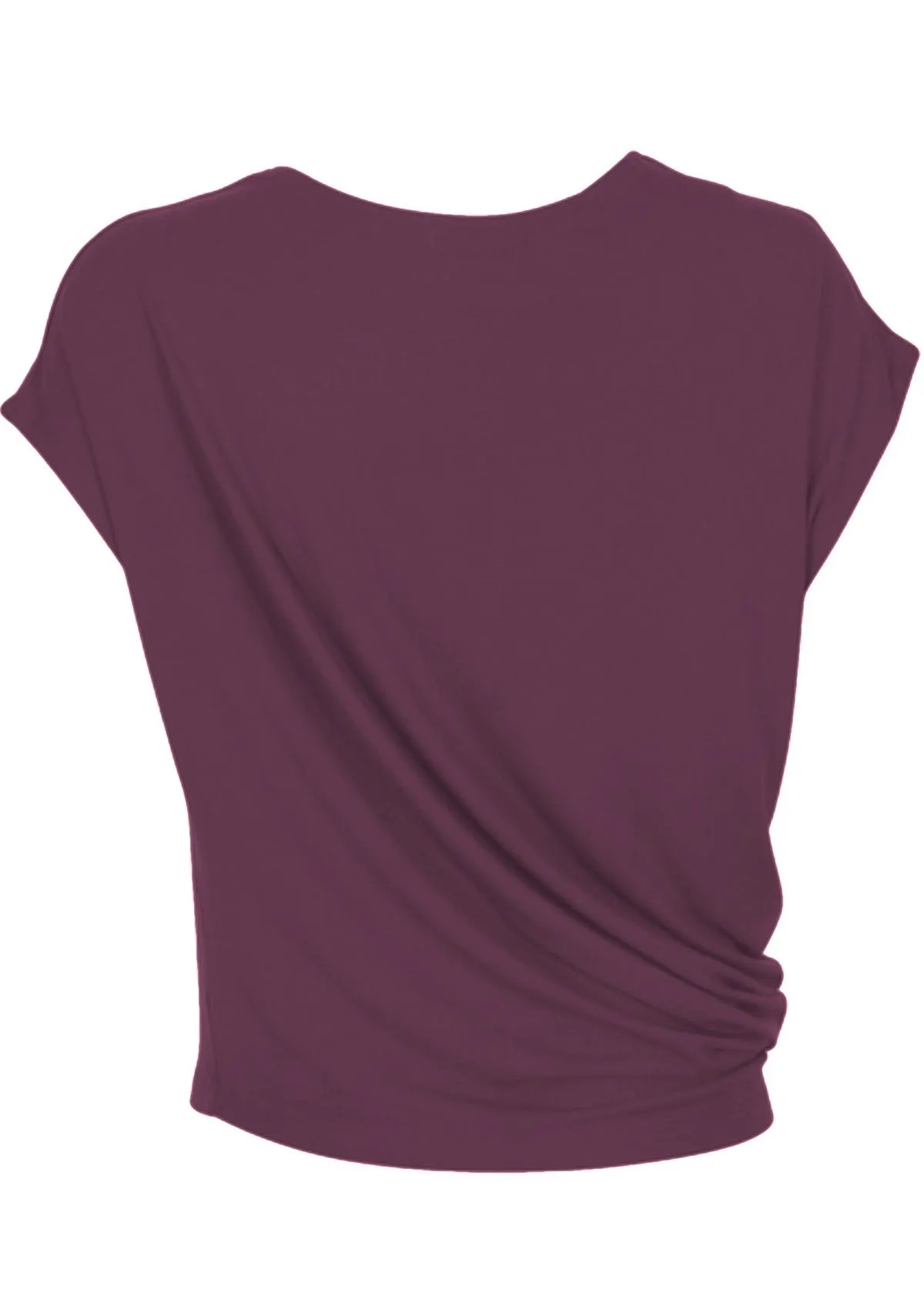 Asymmetrical Rayon Top Dark Purple