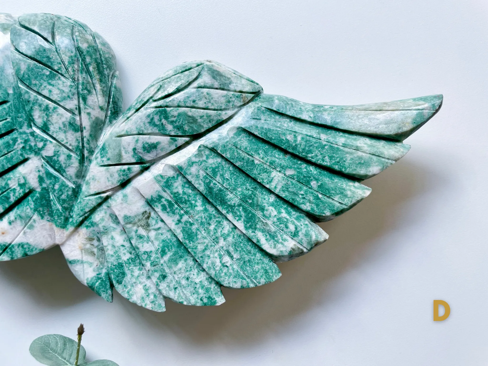 Aventurine Angel Wing Carving || Brazil