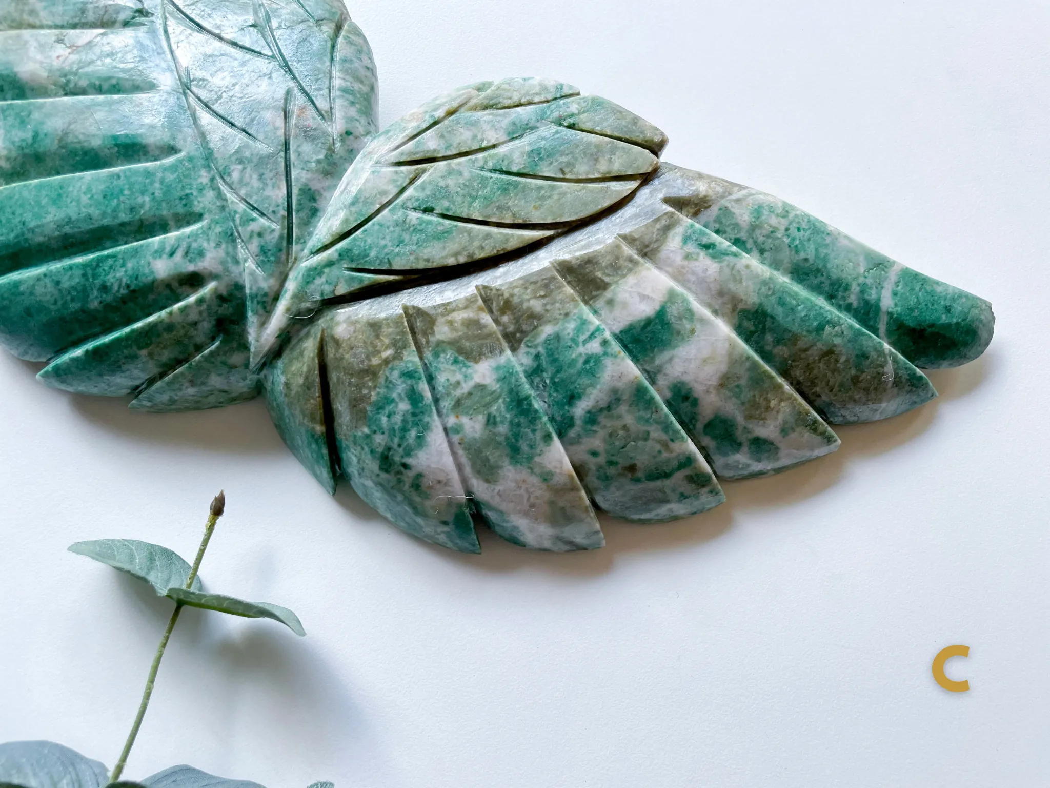 Aventurine Angel Wing Carving || Brazil