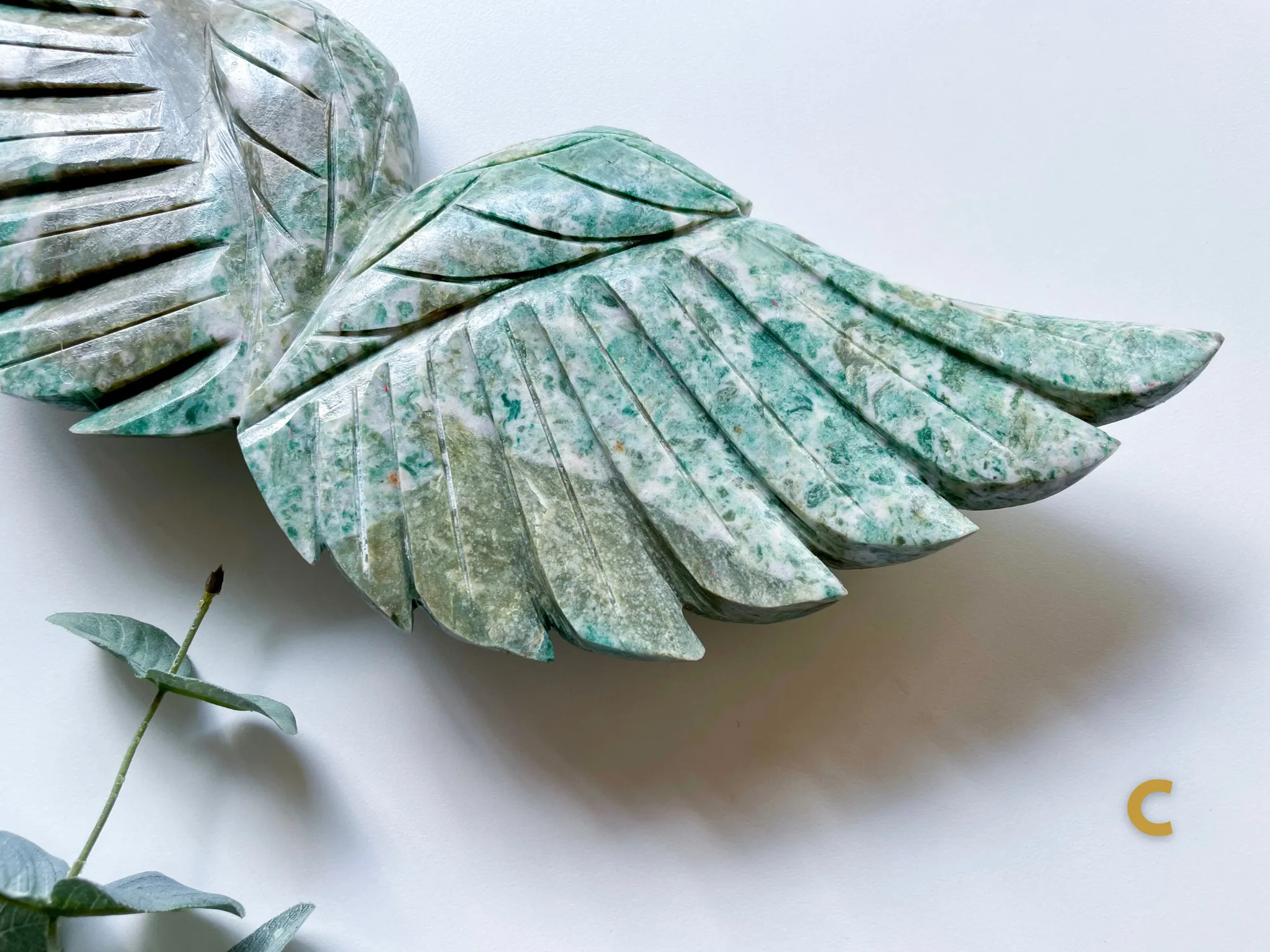 Aventurine Angel Wing Carving || Brazil