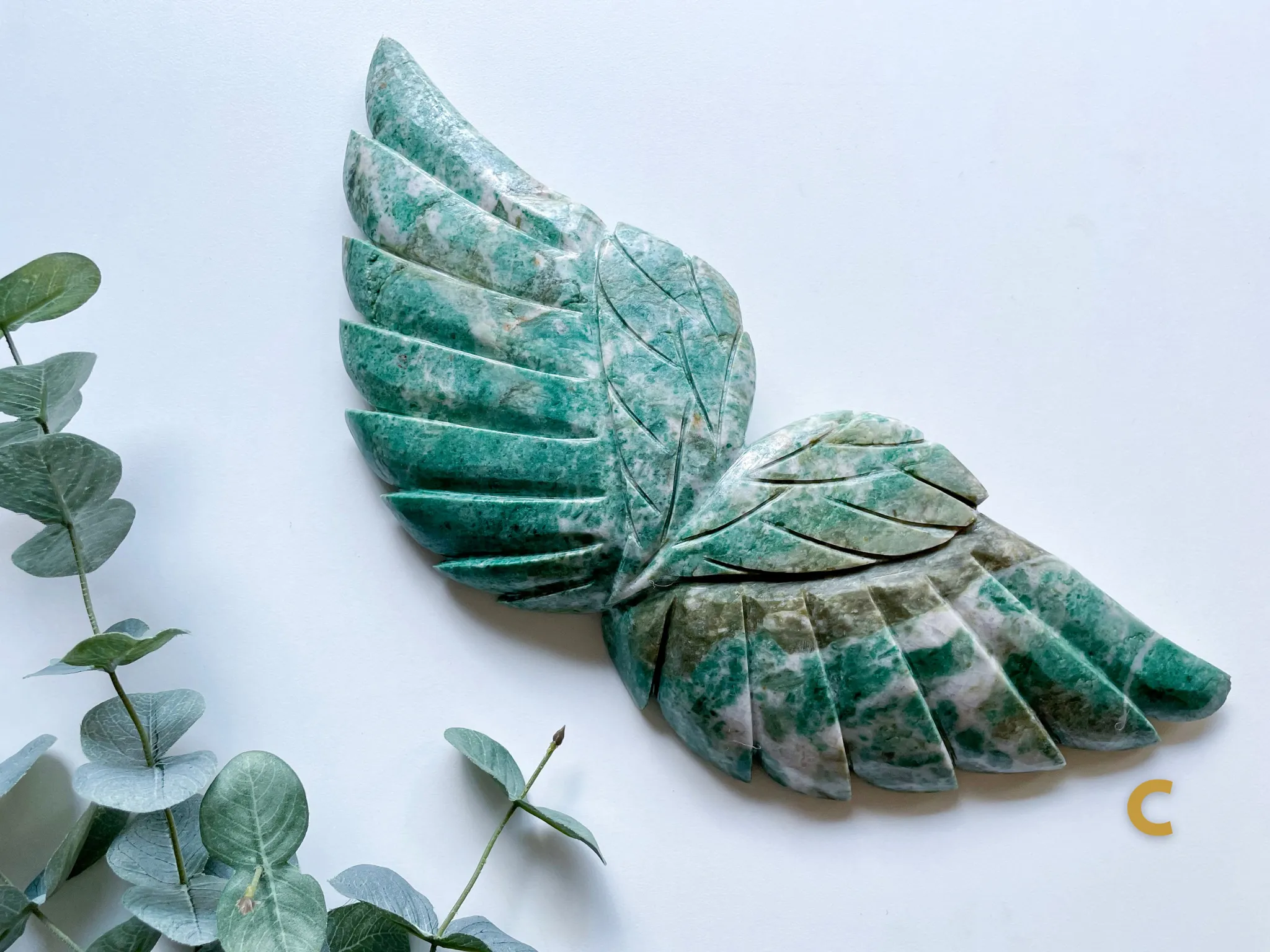 Aventurine Angel Wing Carving || Brazil