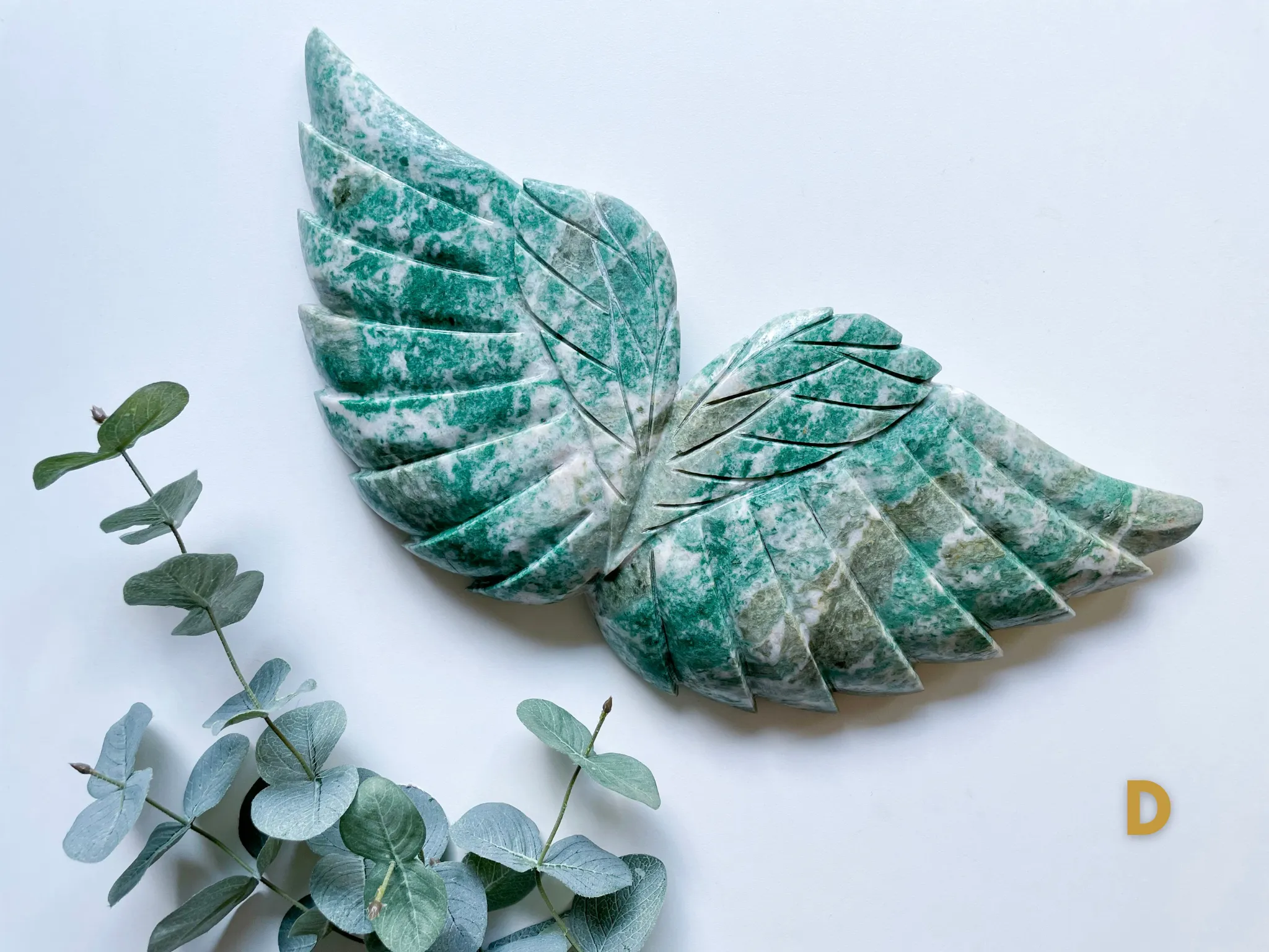 Aventurine Angel Wing Carving || Brazil