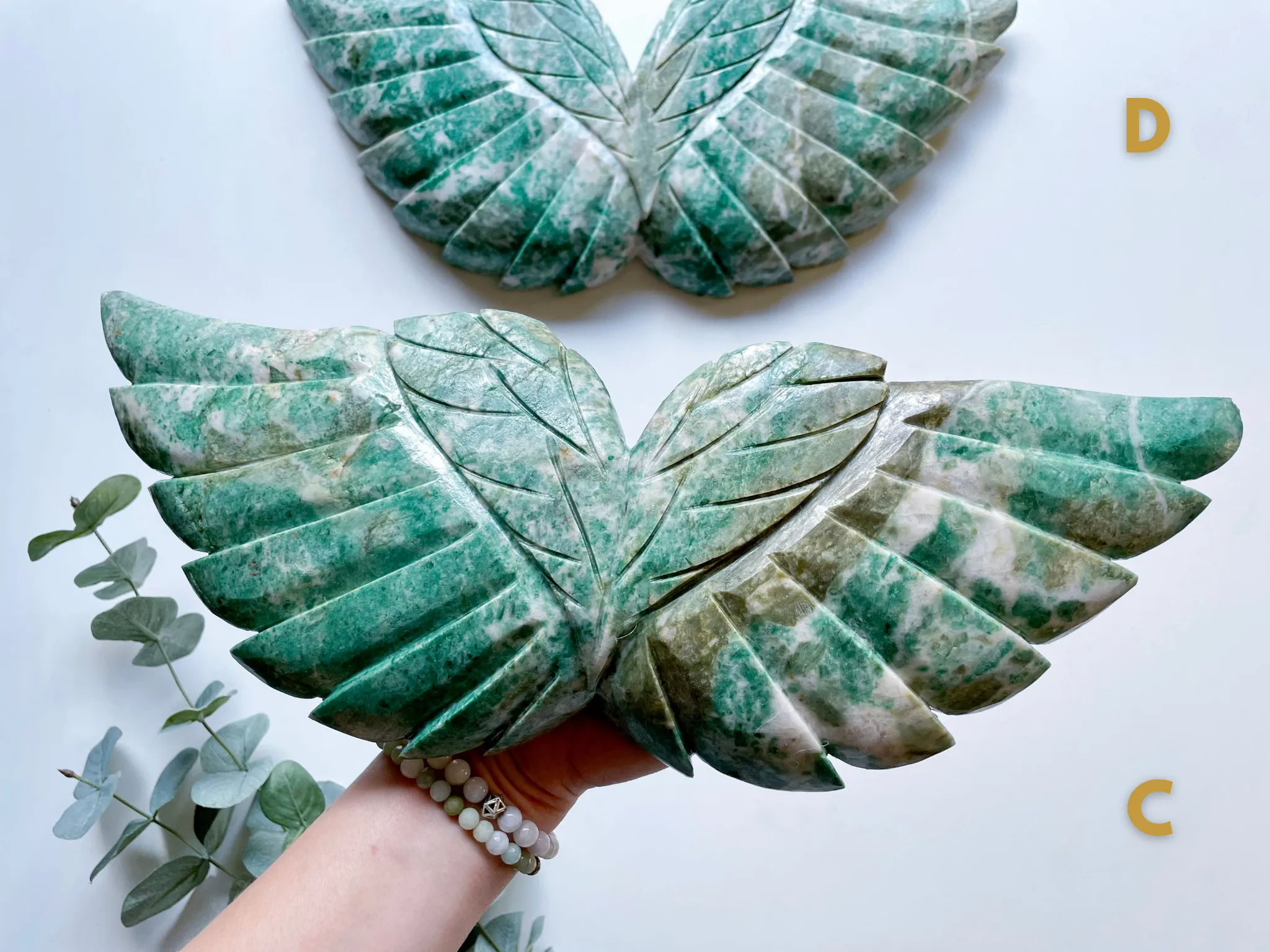 Aventurine Angel Wing Carving || Brazil