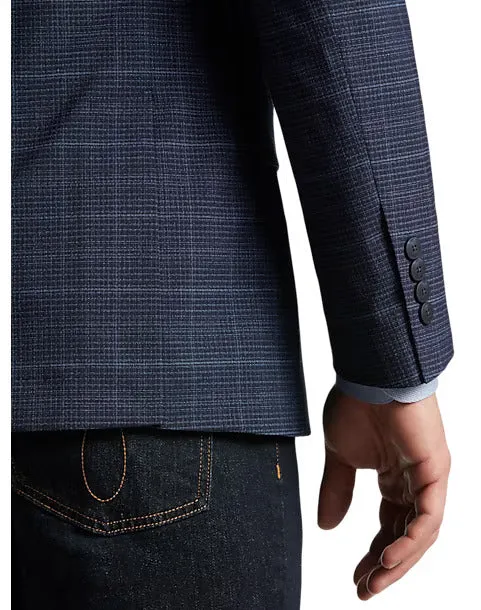 Awearness Kenneth Cole Modern Fit Sport Coat, Navy Plaid