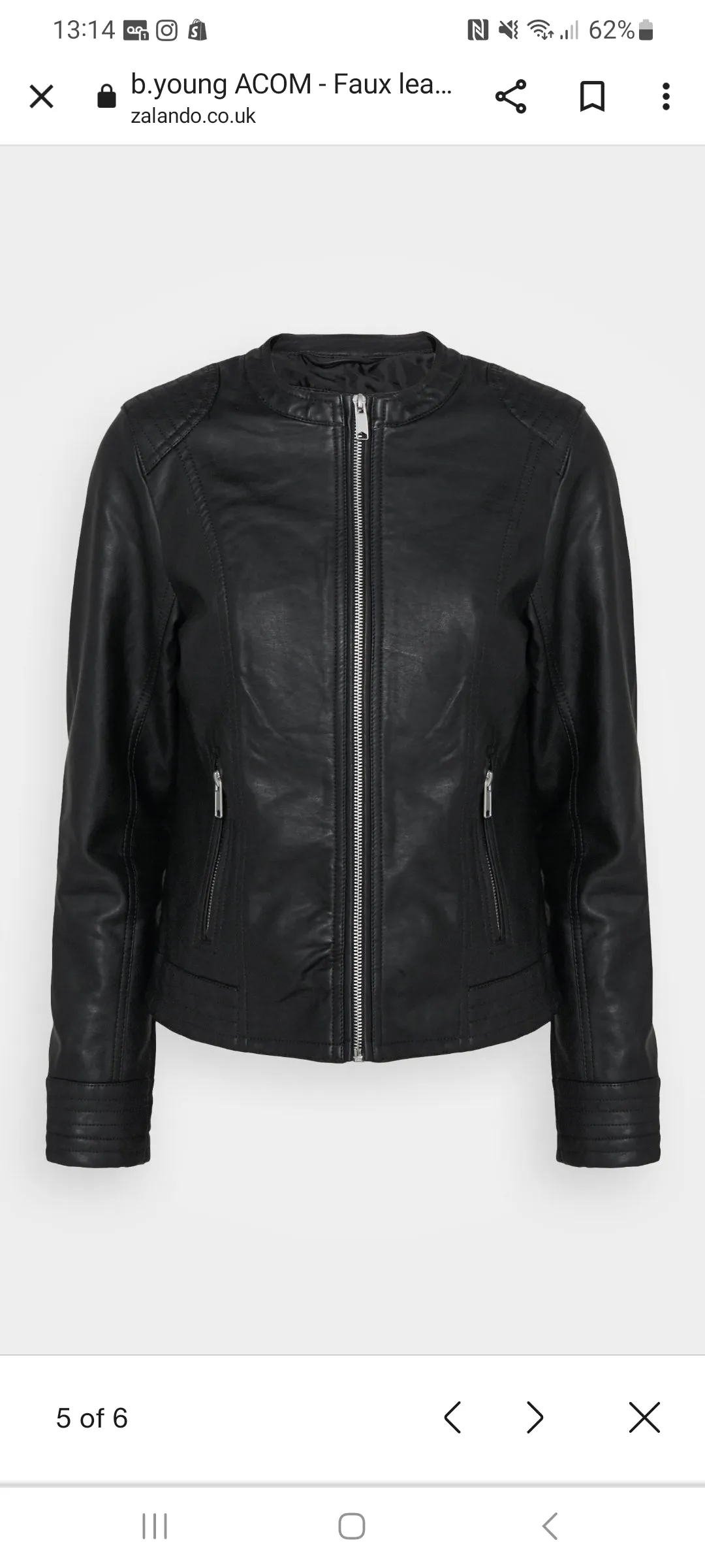 B young Acom black faux leather jacket 20809396