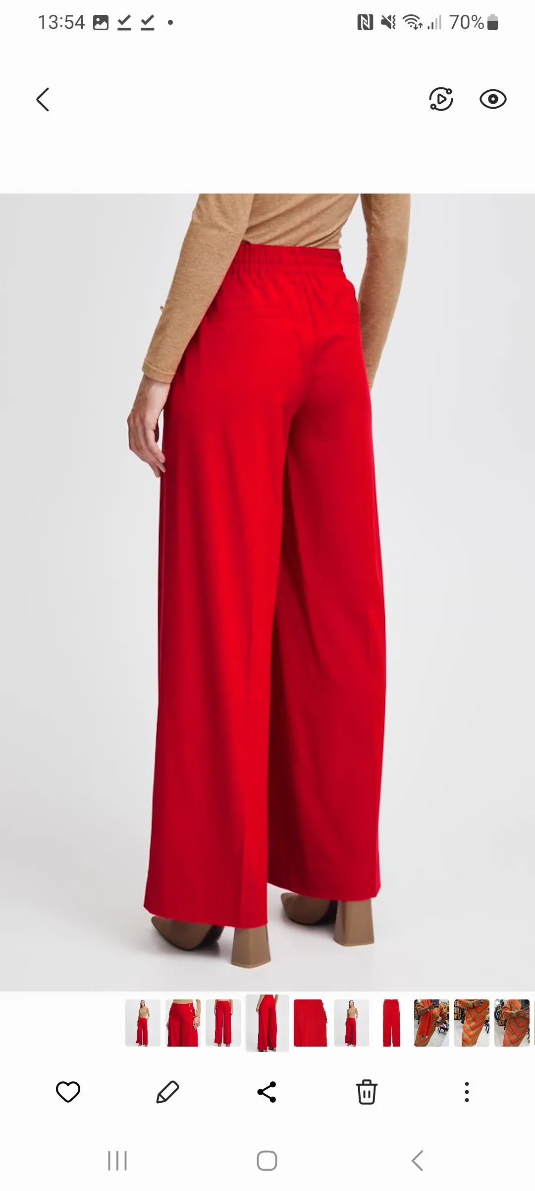 B young Danta Button pants Red 20813735