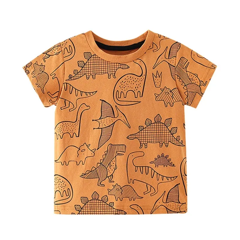 Baby Boy 2-7T Dinosaur T-Rex Animal Summer Shirts