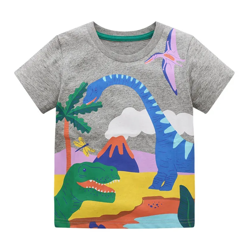 Baby Boy 2-7T Dinosaur T-Rex Animal Summer Shirts