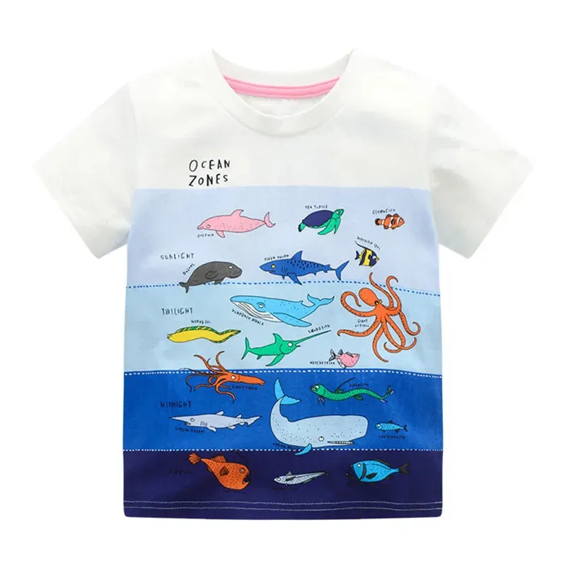 Baby Boy 2-7T Dinosaur T-Rex Animal Summer Shirts