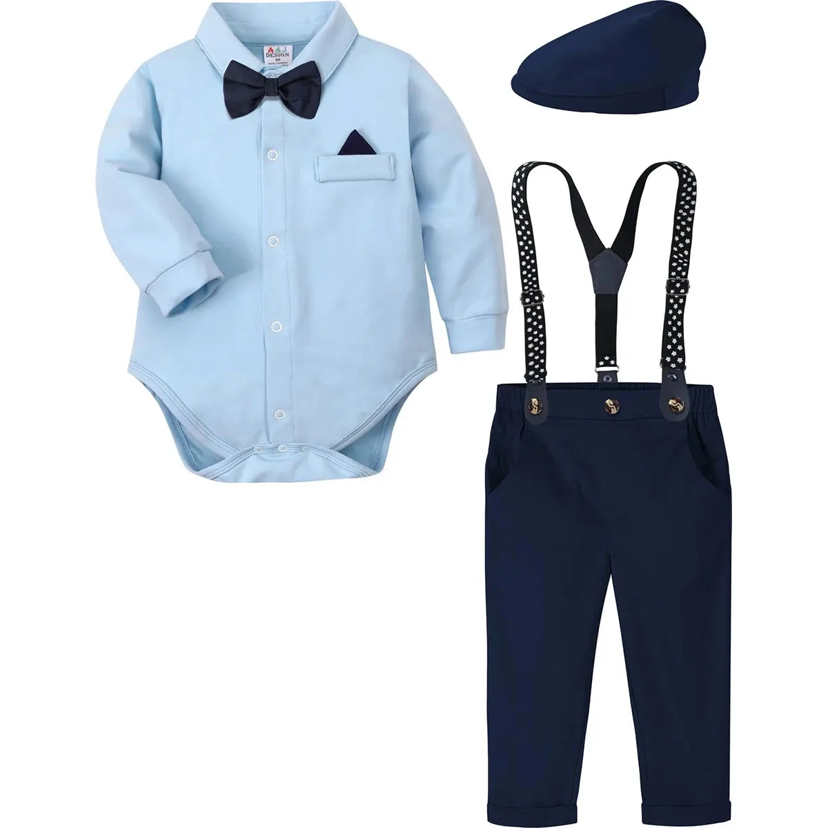 Baby Boy Blue Green Birthday Party Gentleman Outfit