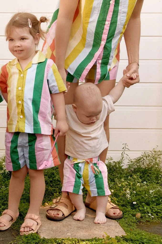 Baby Boy's Shorts - Cotton - Christmas Stripe