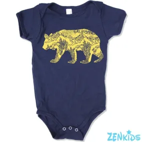 Baby One-Piece California BEAR Eco printed jumper infant (  Color Options)