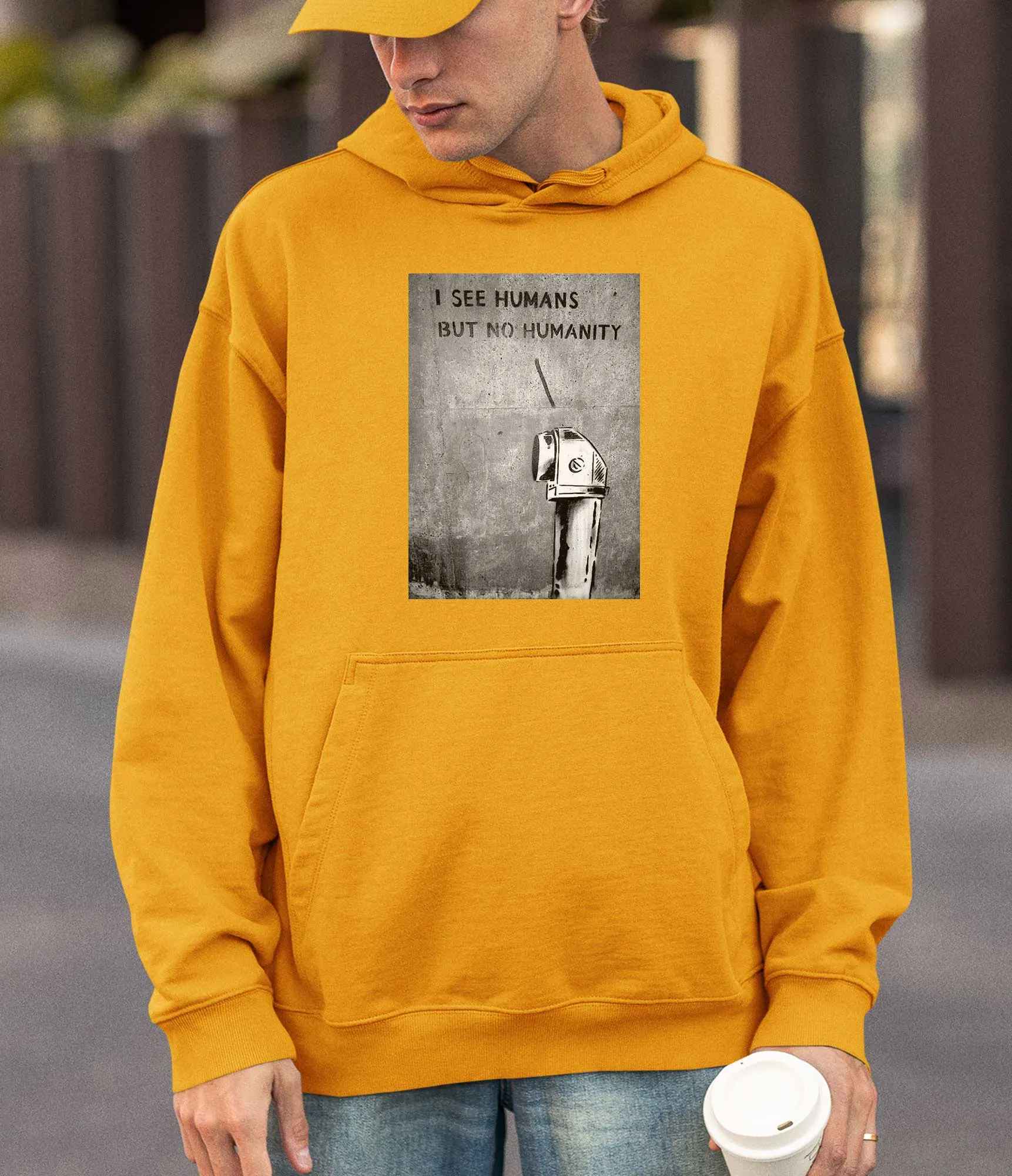 Banksy Hoodie - I See Humans but No Humanity