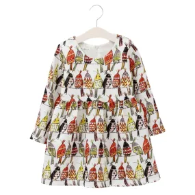 Beautiful Birds Theme Girls Dress