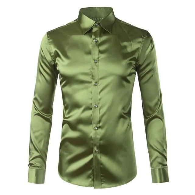 Beefheart Satin Silk Shirt For Men