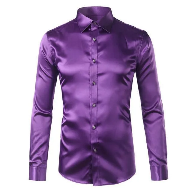 Beefheart Satin Silk Shirt For Men