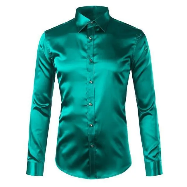 Beefheart Satin Silk Shirt For Men