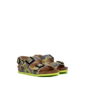 BIRKENSTOCK SANDALO MILANO 1022221 CAMOUFLAGE-LIME