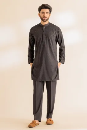 BLACK-COTTON-KURTA TROUSER - (KSS24-018)