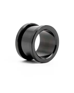 Black Steel Threaded Ear Tunnel