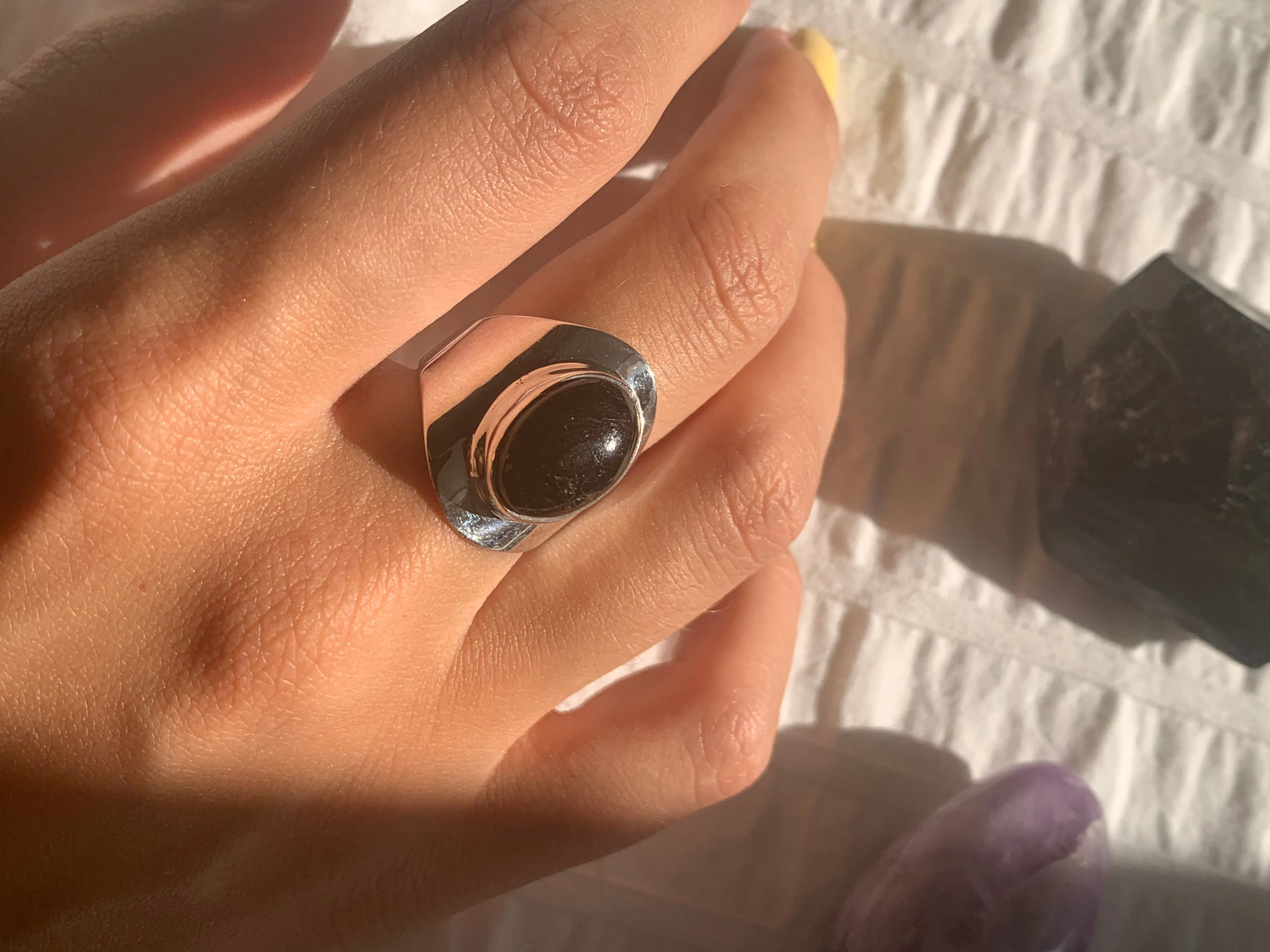 Black Tourmaline Medea Ring - Oval (US 8.5)