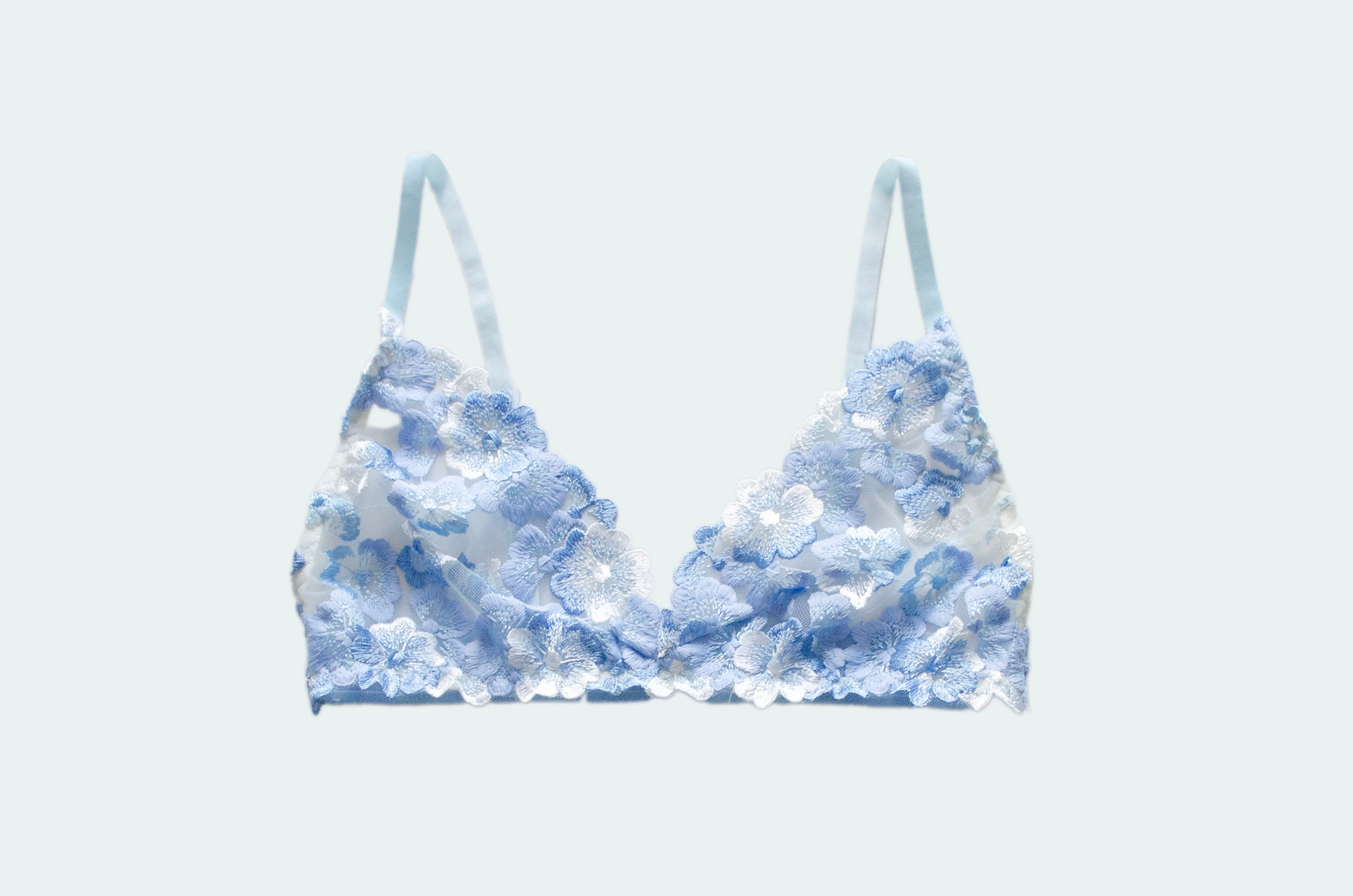 Bluebell Embroidered Lace Bra