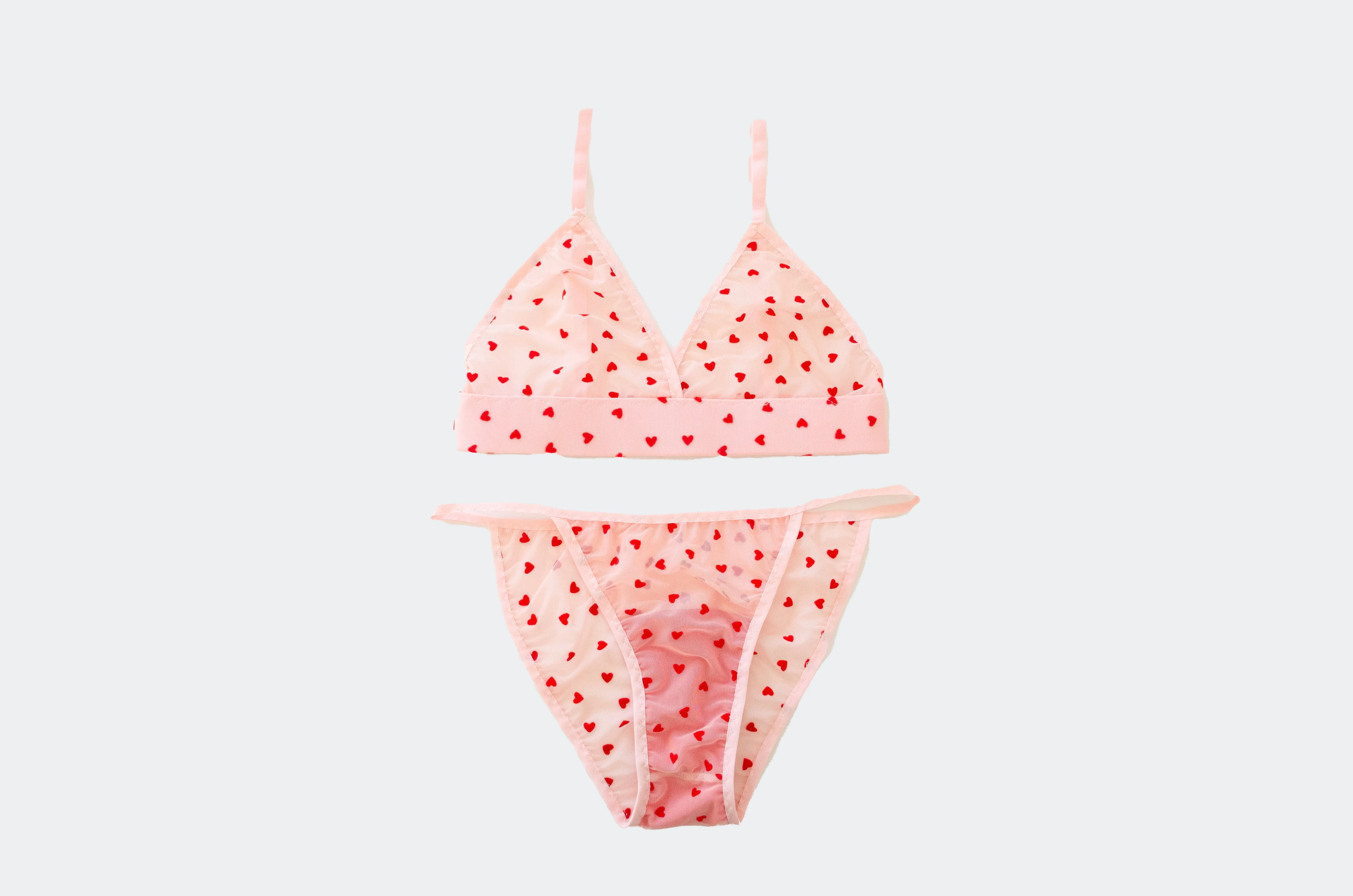 Blush Mesh Heart Set