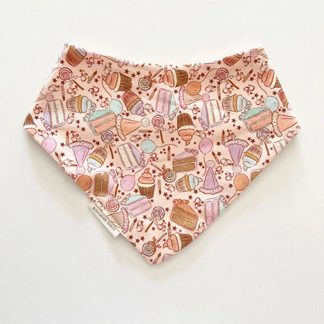 Bohemian Babies Organic Cotton Bandana Bib - Birthday Surprise Pink