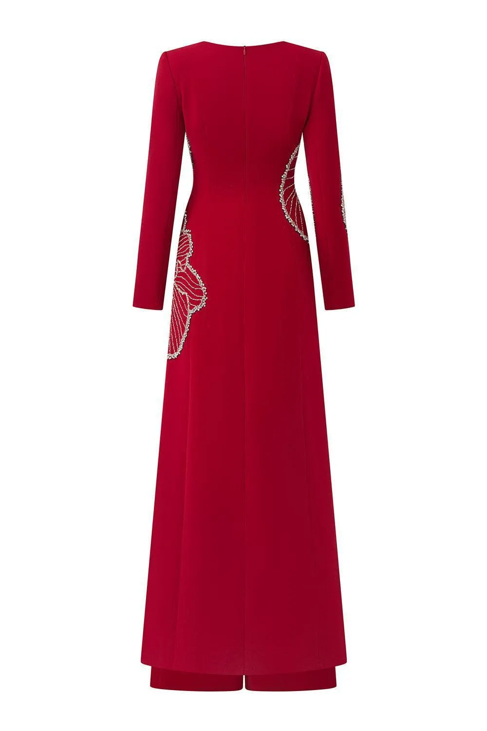 Brillia Sheath Stone Velvet Satin Floor Length Ao Dai