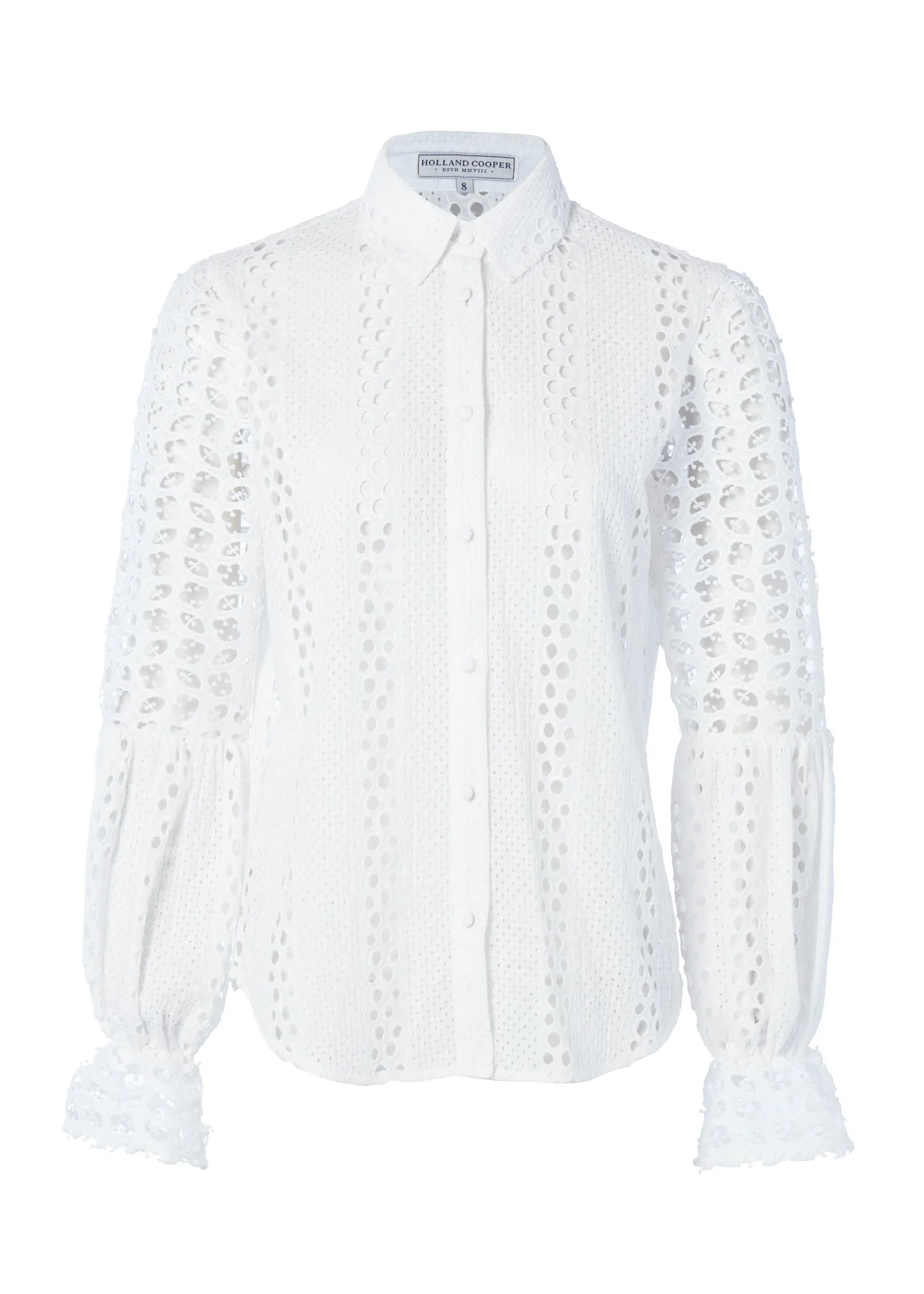 Broderie Lace Shirt (White)